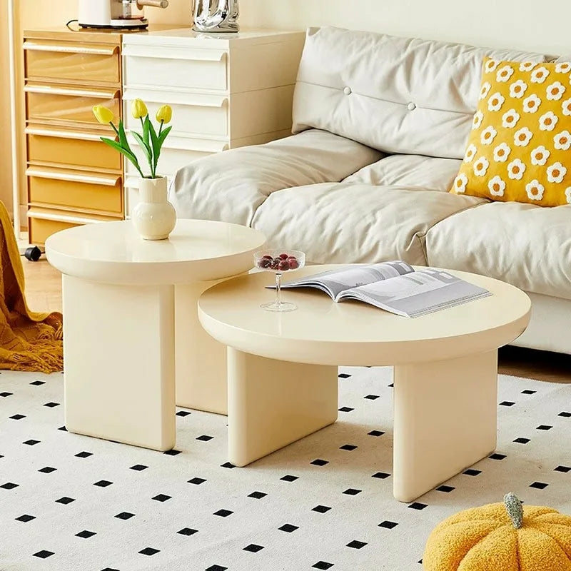 Furniture | Modern Minimalist Round Coffee Table Set Furniture Furniture