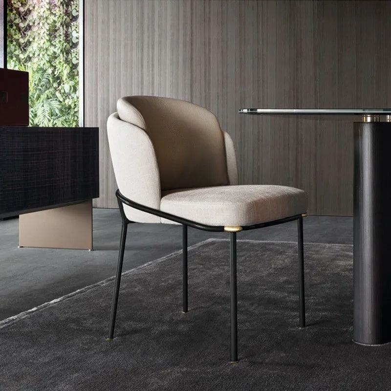 Furniture | Modern Upholstered Dining Chair With Metal Legs Furniture Custom Colors