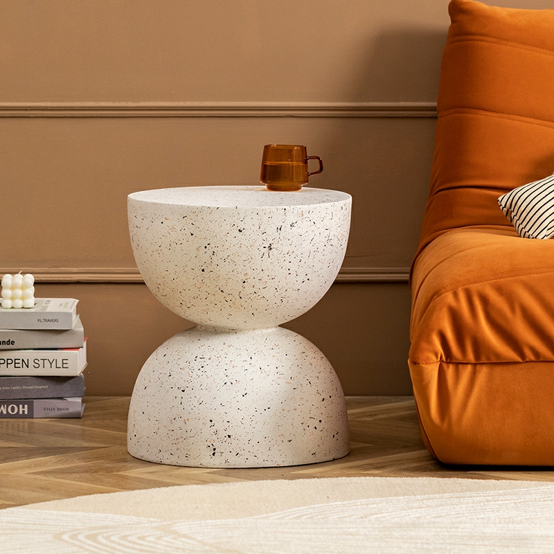 Furniture | Nordic Hourglass Imitation Terrazzo Small Side Table Ins Coffee Table Coffee Table Creative Round Storage Small Side Table Furniture Furniture