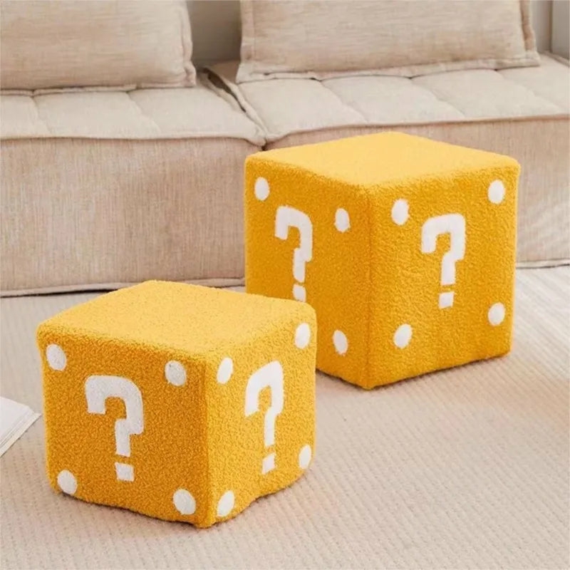 Furniture | Question Mark Ottoman Cubes Gaming Themed Furniture Furniture black-L