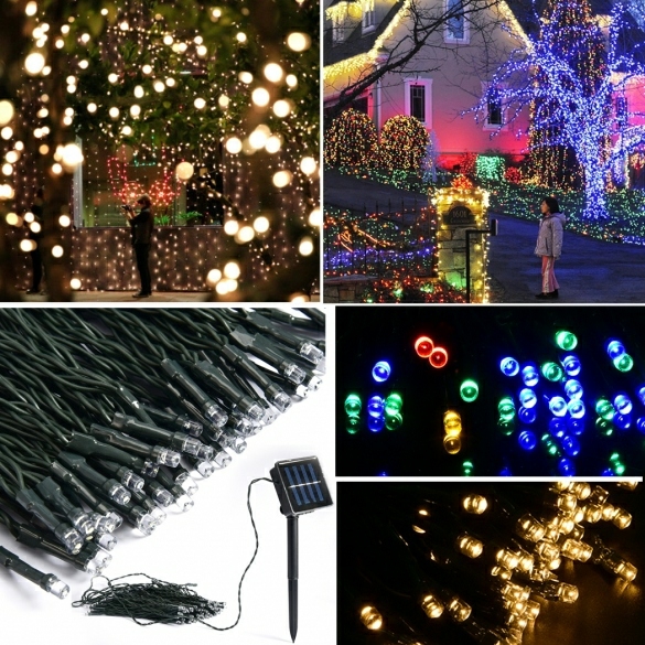 Lightings | 10M 50 Led Outdoor Light Christmas String Fairy Wedding Party String Solar Lamp Light Housewares blue