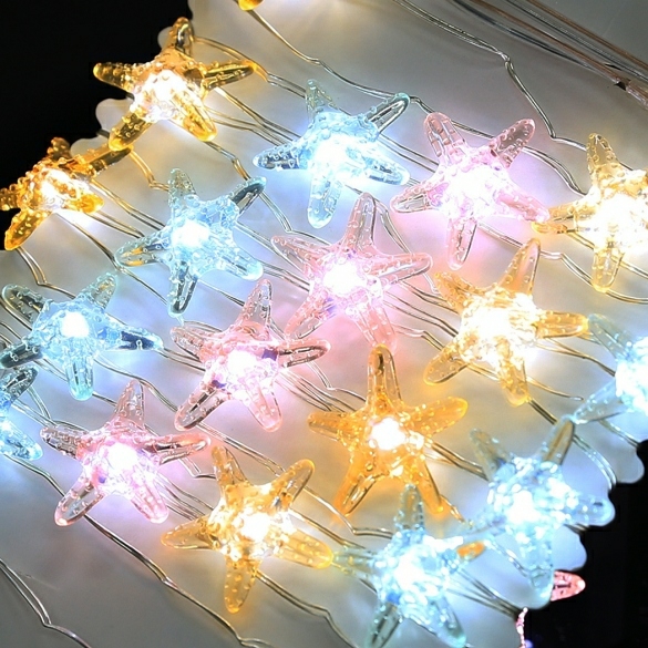 Lightings | 3M 40 Led Copper Wire String Light Starfish Battery Power Party Christmas Decor Light With Remote Control Housewares Lightings