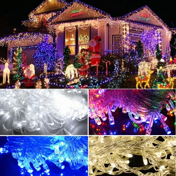 Lightings | 50M 250 Led Outdoor Light Christmas String Fairy Wedding Party String Lamp Light Housewares blue