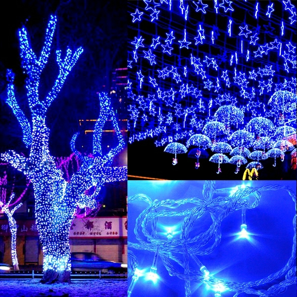 Lightings | 50M 300 Led Blue Lights Decorative Wedding Fairy Christmas Tree Party Twinkle String Lighting Eu Housewares Lightings