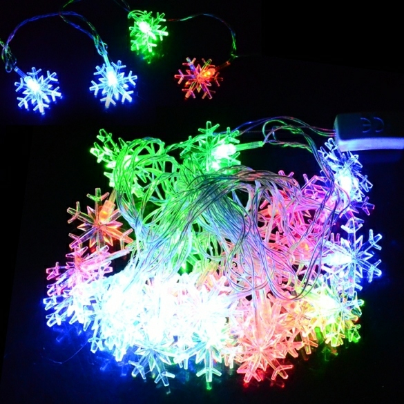 Lightings | 5M 28 Led Snowflake String Fairy Light Festival Party Wedding Decoration Housewares Lightings