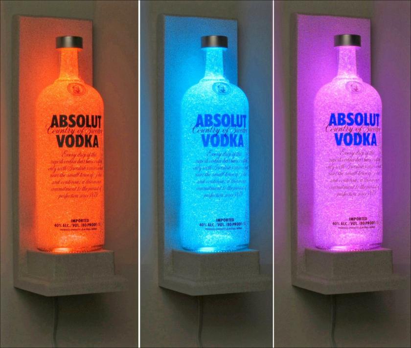 Lightings | Absolut Vodka Wall Mount Vodka Color Changing Led Remote Control Bottle Lamp Bar Light – Housewares Lightings