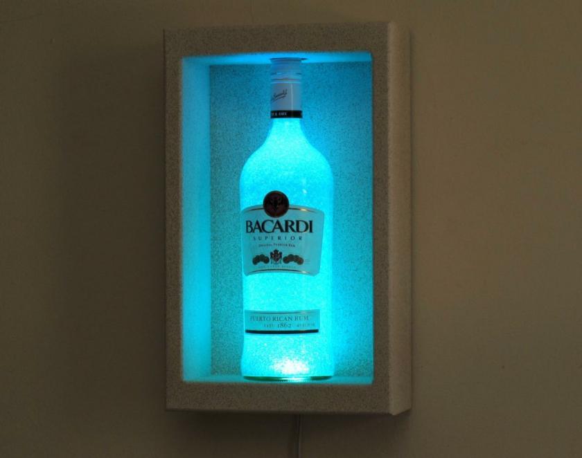 Lightings | Bacardi Rum Shadow Box Wall Mount Or Tabletop Color Changing Bottle Lamp Bar Light Led Remote Controlled Eco Friendly Housewares Lightings