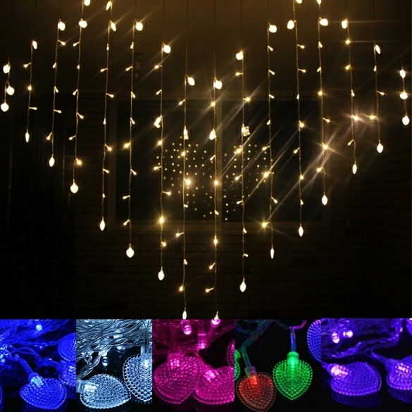 Lightings | Beautiful Colorful 128 Led String Fairy Heart Lights 3M Housewares blue