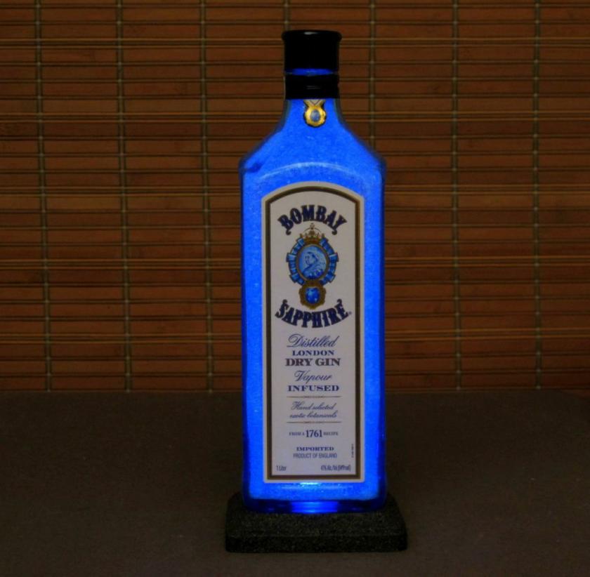 Lightings | Bombay Sapphire Gin Bottle Lamp Bar Light Led Nightlight Bar Mancave Kitchen Decor Accent Lamp Housewares Lightings