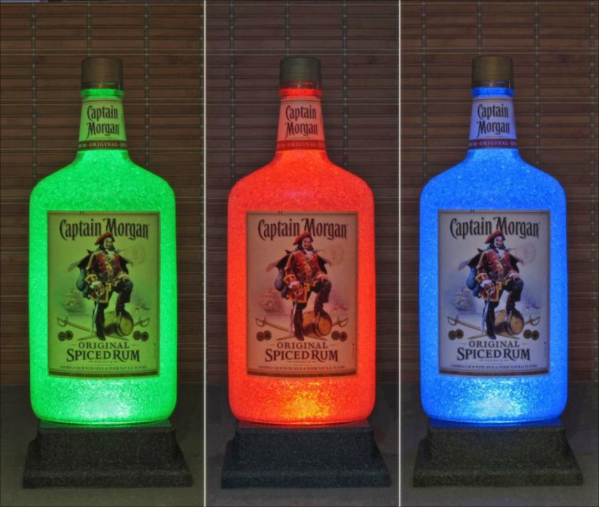 Lightings | Captain Morgan 1.75 Liter Led Color Changing Bottle Lamp Bar Light Man Cave Housewares Lightings