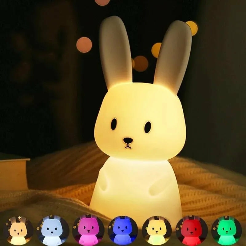 Lightings | Cute Bunny Led Night Light For Kids Housewares 7 Colors