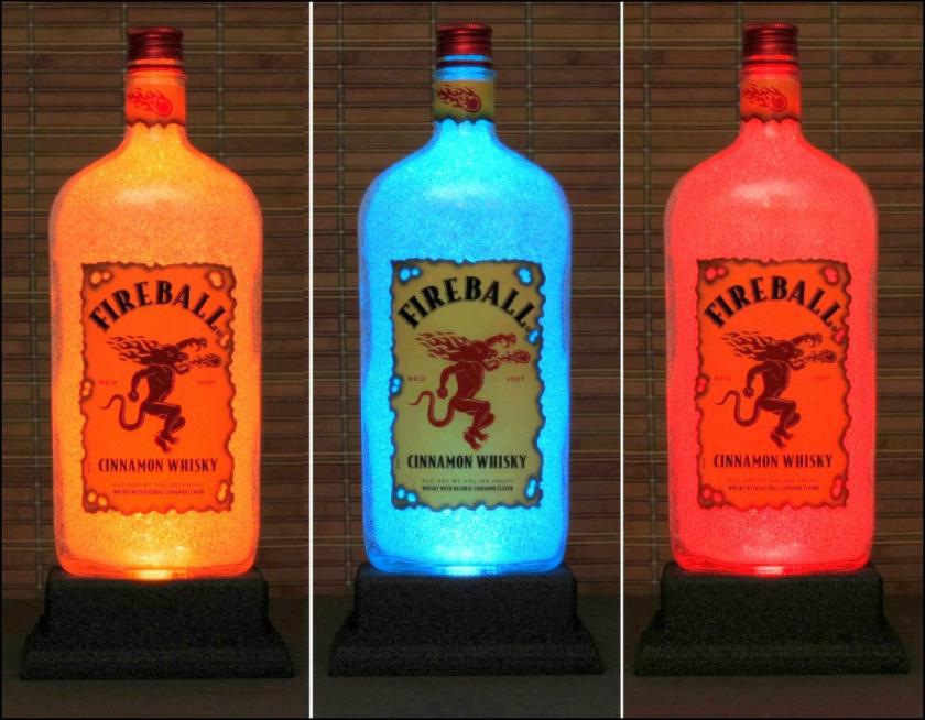 Lightings | Fireball Cinnamon Whiskey Color Changing Bottle Lamp Bar Light Led Remote Controlled Eco Friendly Led — Housewares Lightings