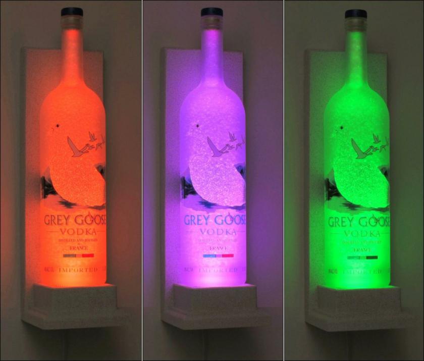 Lightings | Grey Goose Vodka Wall Mount Sconce Color Changing Led Remote Control Bottle Lamp Bar Light Housewares Lightings