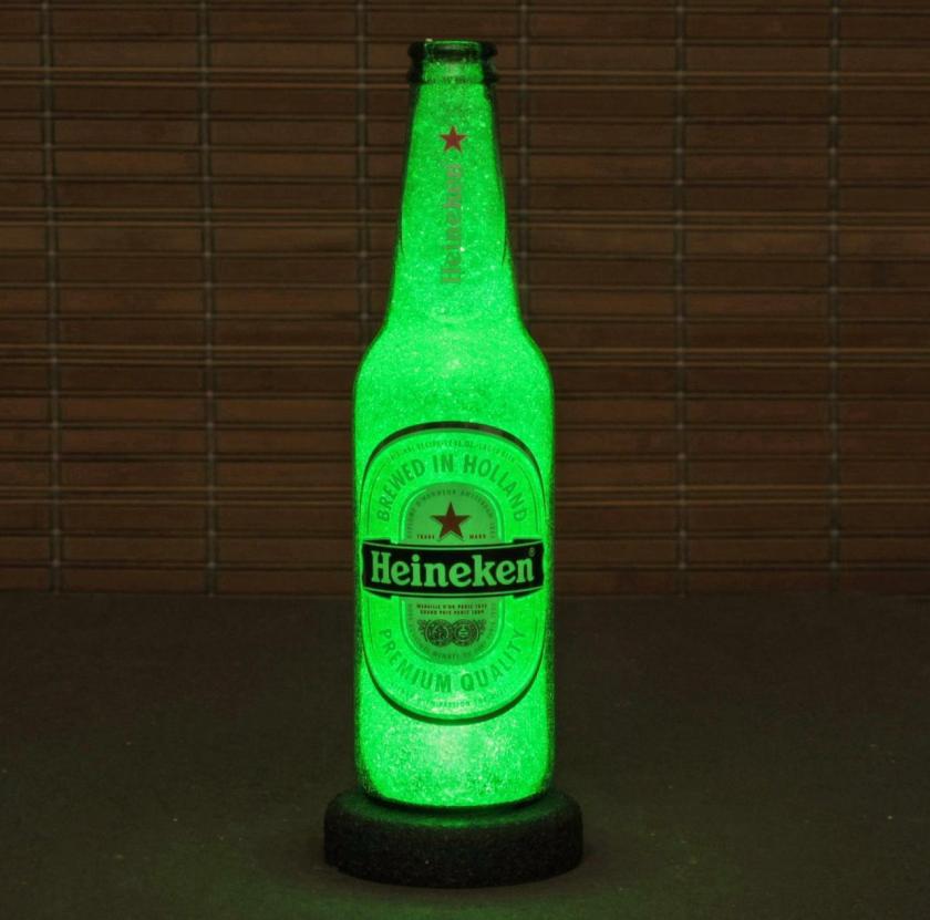 Lightings | Heineken 12Oz Beer Bottle Accent Lamp Night Light Bar Man Cave Sign Glow Sparkle Holland Housewares Lightings