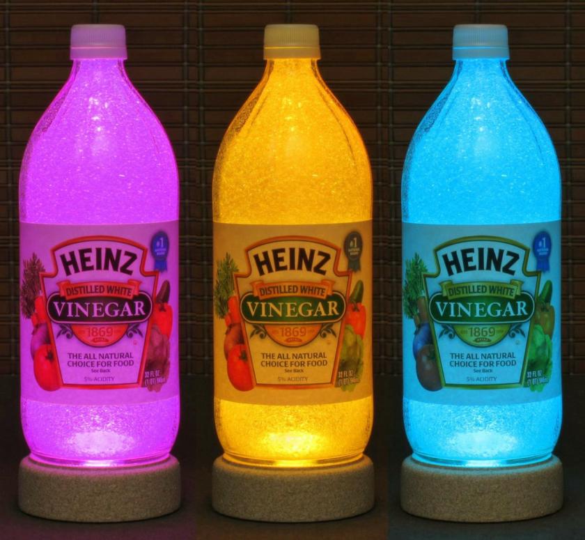 Lightings | Heinz Vinegar 1 Quart Remote Control Glass Color Changing Bottle Lamp Kitchen Light Restaurant Decor Accent Light Housewares Lightings