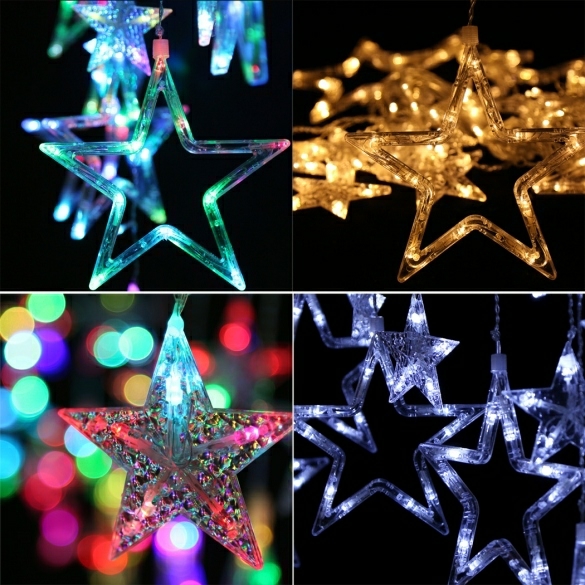 Lightings | Homdox Waterproof Home Outdoor Christmas Holiday Led Hanging Star Curtain String Lights Housewares blue