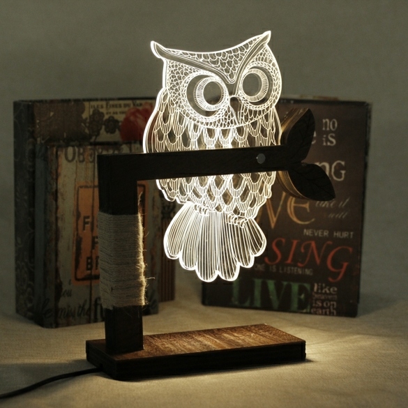 Lightings | Home 3D Owl Shape Led Desk Table Light Lamp Night Light Us Plug Housewares Lightings