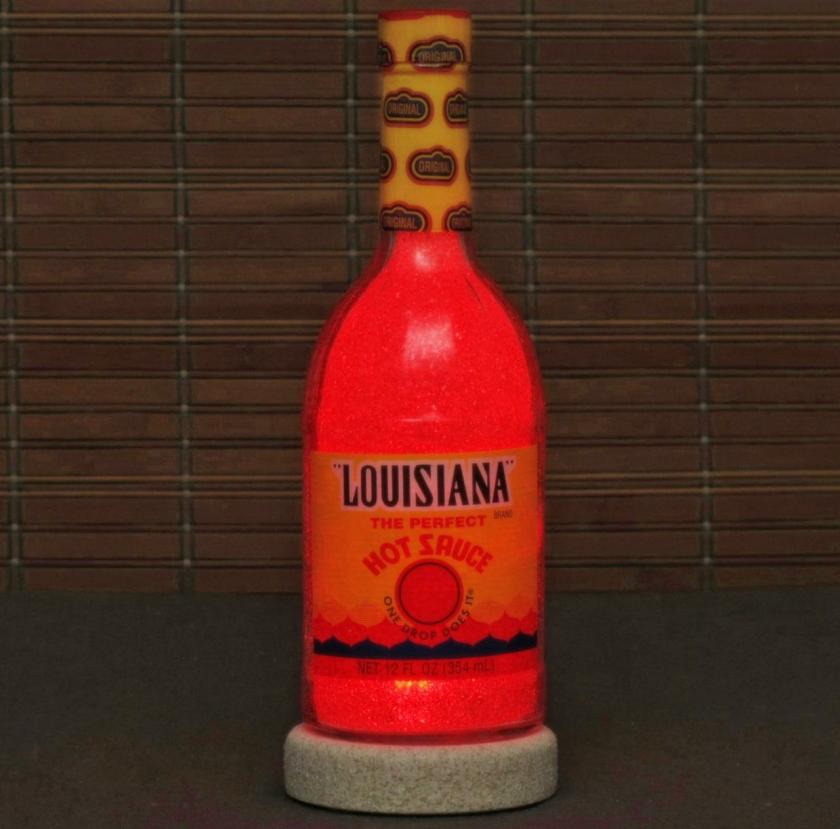 Lightings | Louisiana Sauce Glass Bottle Lamp Night Light Orleans Ruby Red Glow Housewares Lightings