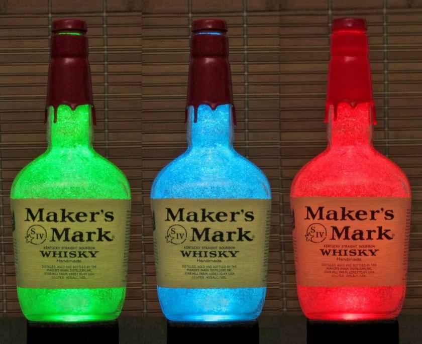 Lightings | Makers Mark Kentucky Straight Bourbon Whiskey Color Changing Bottle Lamp Bar Light Led Remote Controlled Eco Led — Housewares Lightings