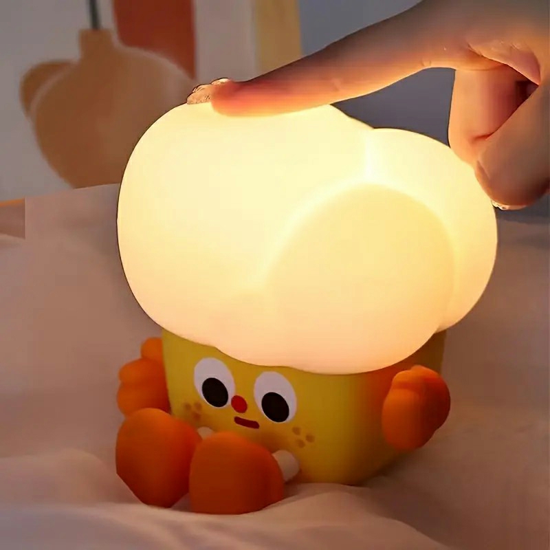 Lightings | Popcorn Silicone Night Light Bedroom Induction Light Sleep Feeding Silicone Pat Light Soft Light With Sleep Cute And Interesting Cartoon Housewares Lightings