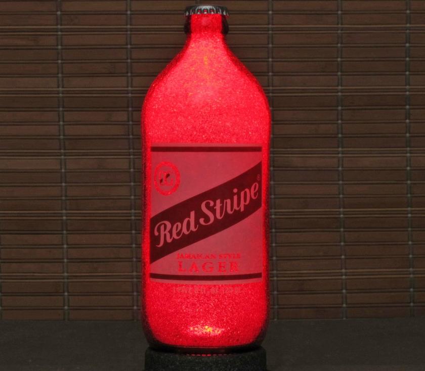 Lightings | Red Stripe Beer 24Oz Led Lighted Bottle Lamp Night Light Bar Man Cave Eco Friendly Ruby Red Glow Housewares Lightings