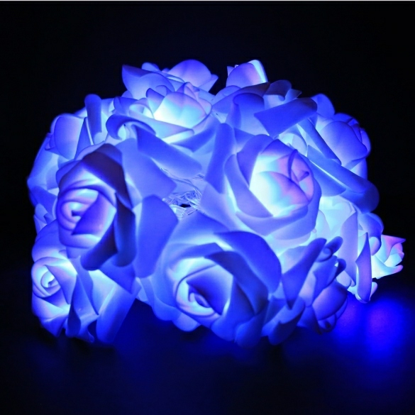 Lightings | Romantic 2M Flower Rose Shape Home Garden Christmas Wedding Party Decoration Fairy String Light Housewares blue