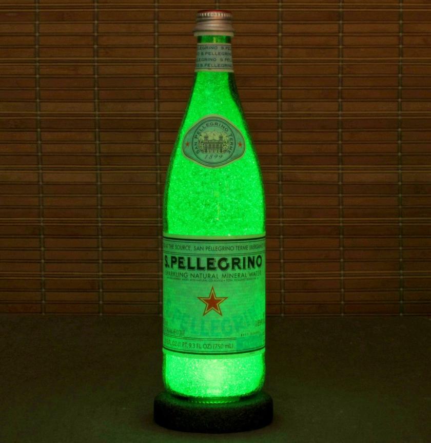 Lightings | San Pellegrino 24 Oz Bottle Lamp Bar Night Light Emerald Green Sparkle And Glow Housewares Lightings