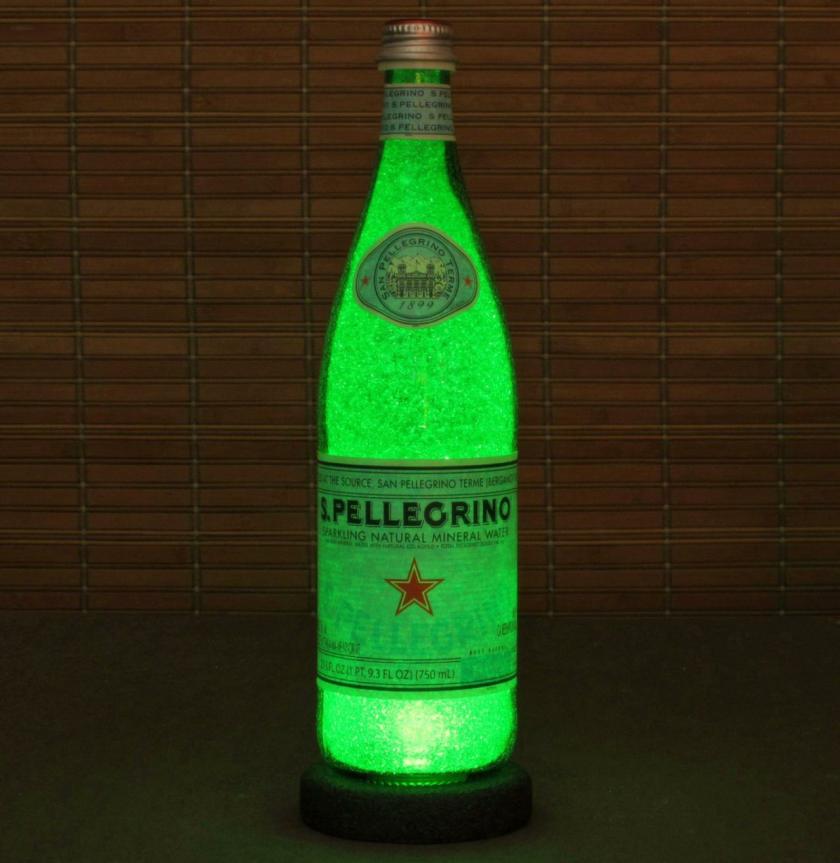 Lightings | San Pellegrino 24 Oz Bottle Lamp Bar Night Light Emerald Green Sparkle And Glow Housewares Lightings