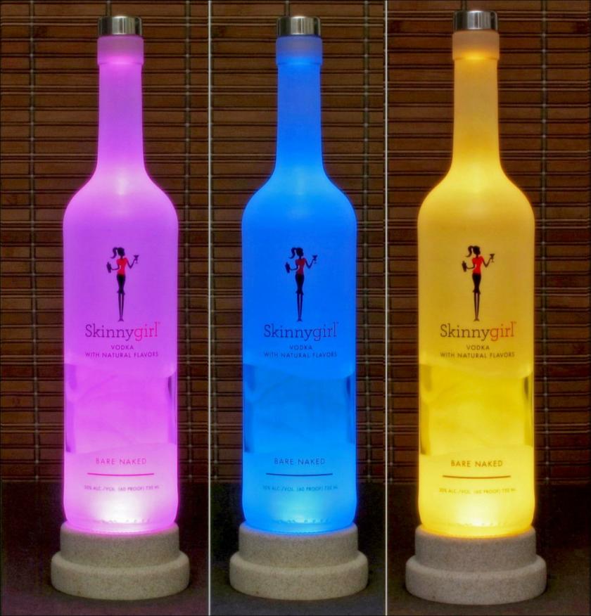 Lightings | Skinny Girl Bare Naked Vodka Color Changing Remote Control Led Bottle Lamp Light, Party Light, Accent Light Housewares Lightings