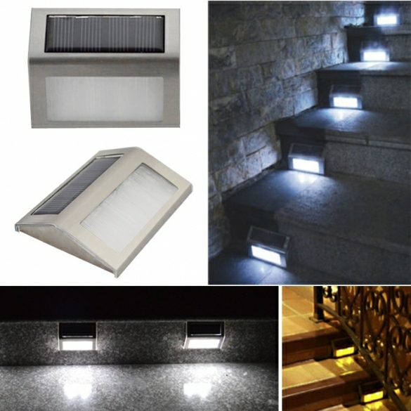 Lightings | Solar Power Led Light Outdoor Home Garden Yard Wall Pathway Stair Staircase Lamp Housewares Cold White