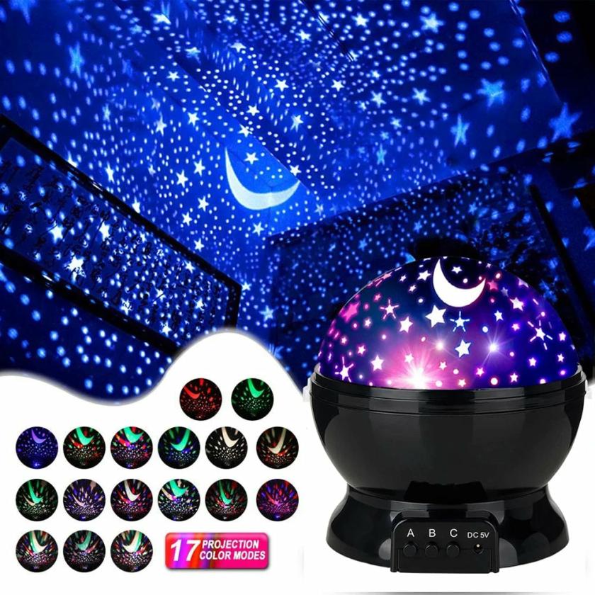 Lightings | Starry Night Light Projector With Color Modes Housewares 1W Black