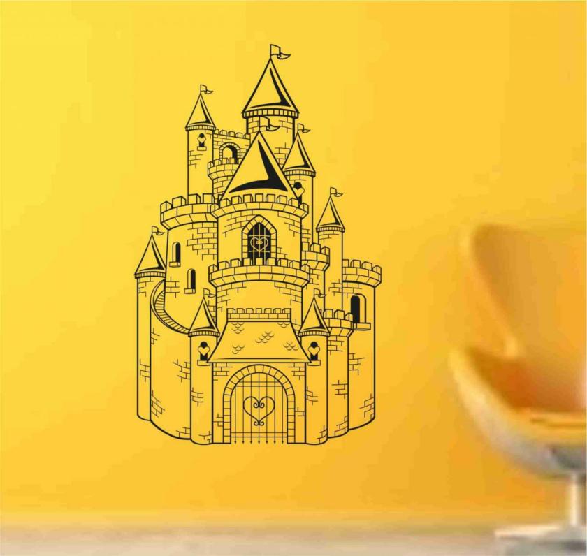 Nursery Decor | Princess Castle Decal Sticker Vacation Wall Mural Version 102 Housewares Nursery Decor