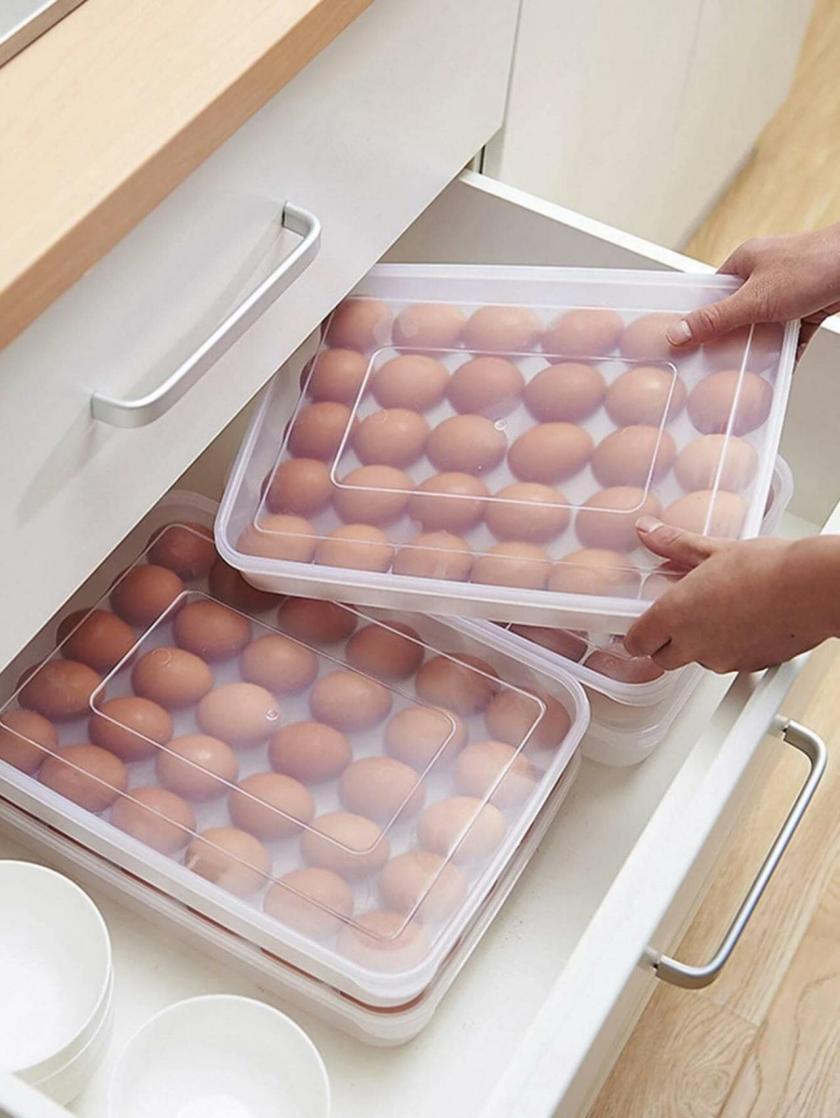 Storage And Organization | 1Pc- Simple Egg Carton 30 Compartment Refrigerator Storage Box Housewares Storage And Organization