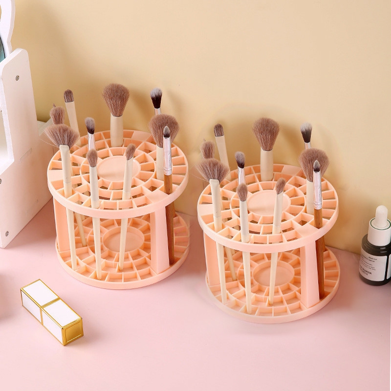 Storage And Organization | 1Pcs Pink Makeup Brush Storage Multi-Functional Large Capacity Makeup Brush Holder Housewares Storage And Organization