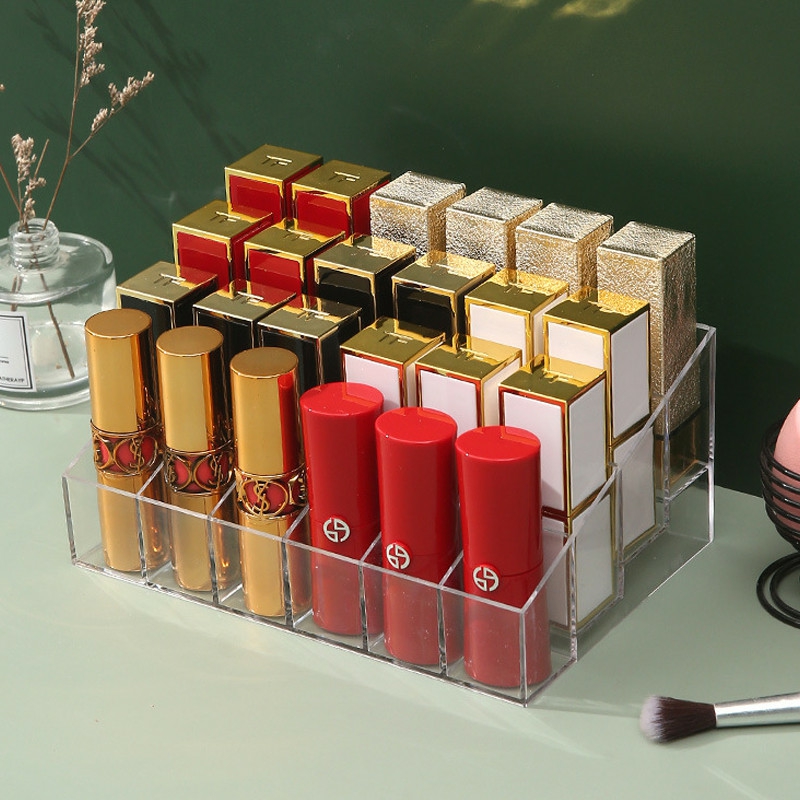 Storage And Organization | 24 Grid Lipstick Holder Acrylic Cosmetics Storage Box Housewares Storage And Organization