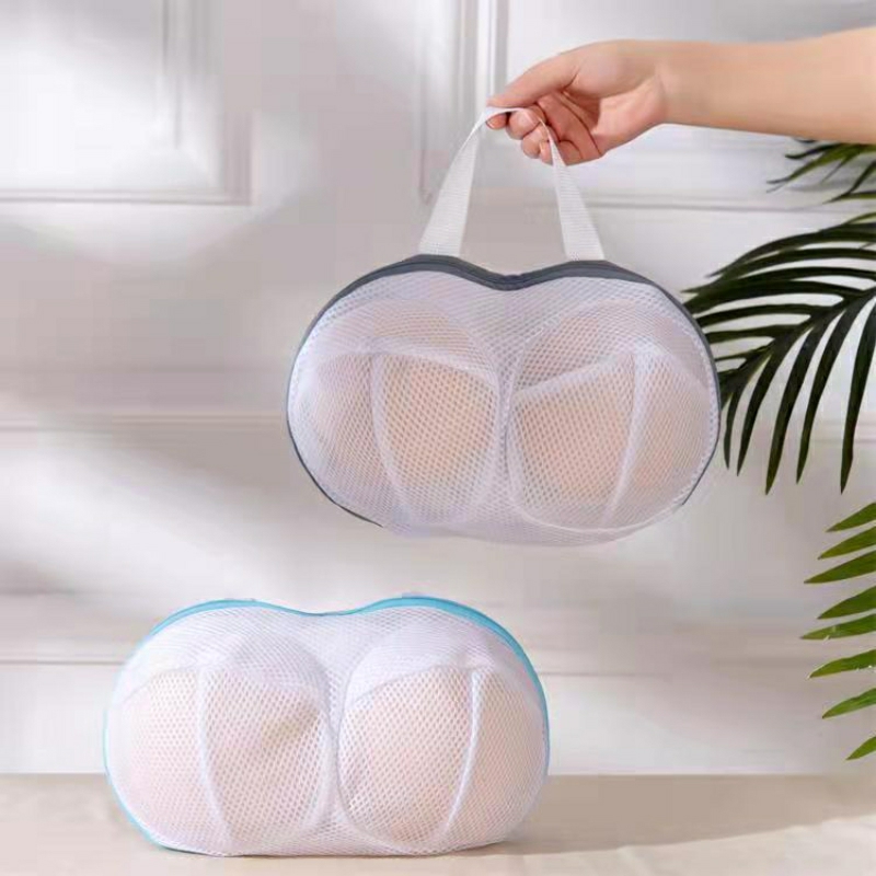 Storage And Organization | Anti-Deformation Bra Mesh Bag Machine-Wash Special Polyester Bra Mesh Bags Laundry Brassiere Bag Cleaning Housewares blue