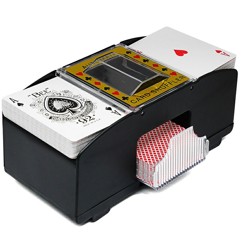 Storage And Organization | Automatic Poker Card Mixer Electric 6 Decks Battery Operated Card Mixing Machine For Casino Poker Rummy And Skat Black Housewares Storage And Organization