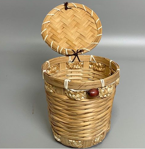 Storage And Organization | Bamboo Woven Tea Box Tea Table Bamboo Basket Decoration Storage Box Retro Home Housewares Storage And Organization