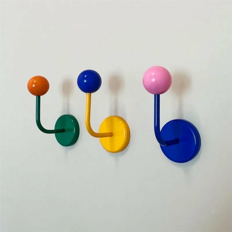 Storage And Organization | Colorful Modern Wall Hooks For Home Organization Housewares blue