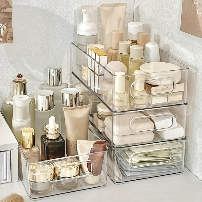 Storage And Organization | Cosmetics Storage Box Transparent Desktop Dressing Table Storage Box Storage Basket Housewares Storage And Organization