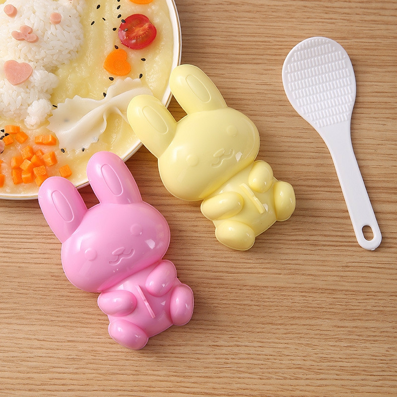 Storage And Organization | Easter Cute Rabbit Sushi Mold Diy Sandwich Rice Ball Mold Housewares pink