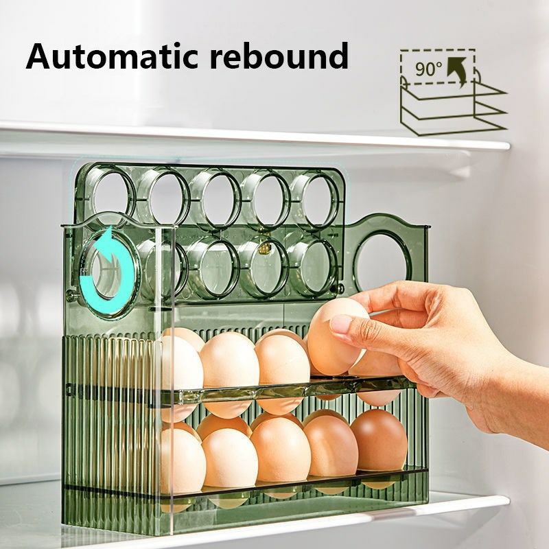 Storage And Organization | Egg Storage Box Refrigerator Organizer Food Containers Egg Fresh-Keeping Case Holder Tray Dispenser Kitchen Storage Boxes Housewares Clear