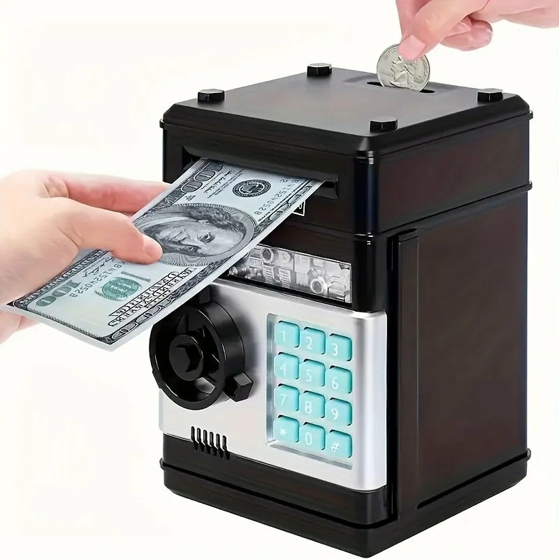 Storage And Organization | Electronic Kids Atm Piggy Bank Savings Safe Housewares Black