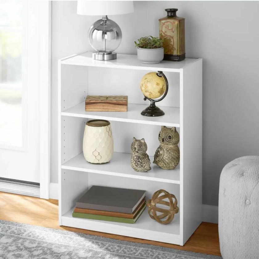 Storage And Organization | Mainstays 3-Shelf Bookcase With Adjustable Shelves Housewares Storage And Organization