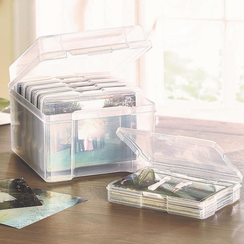 Storage And Organization | Photo Storage Box Transparent Plastic Container Case Photo Keeper Cases Jewelry Storage Organizer Hardware Parts Storage Box Housewares Storage And Organization