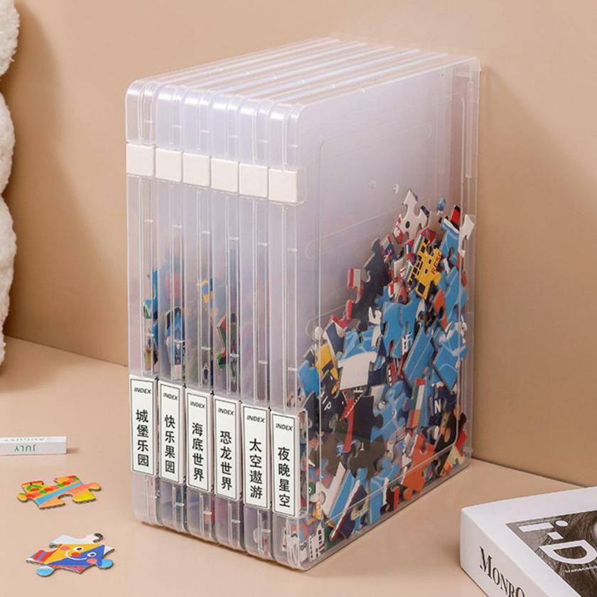 Storage And Organization | Puzzle Storage Box Useful High Capacity Portable Clear Space-Saving Toy Sorting Box For Home Housewares Storage And Organization