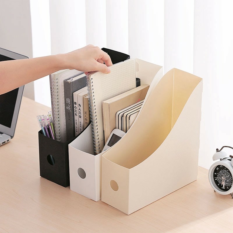 Storage And Organization | Simple Office Document File Storage Box Folding Desktop Organizer Multi Functional Book Pencil Sundries Storage Box Housewares Black