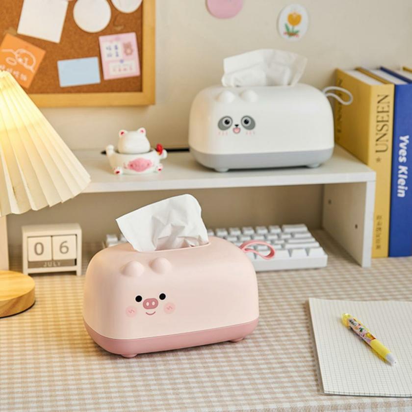 Storage And Organization | Tissue Holder Dispenser Household Great Capacity Large Caliber Smooth Edge Portable Storage Tissue Cartoon Cute Cat Shape Housewares Green