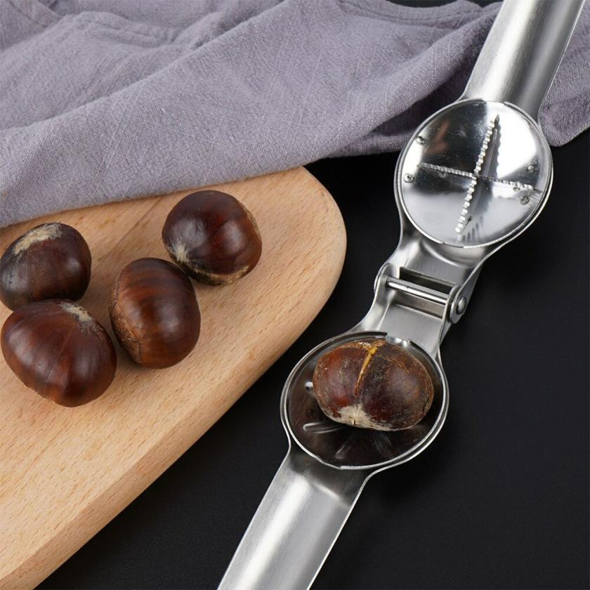 Tableware And Kitchenware | 2In1 Quick Chestnut Machine Stainless Steel Housewares Black