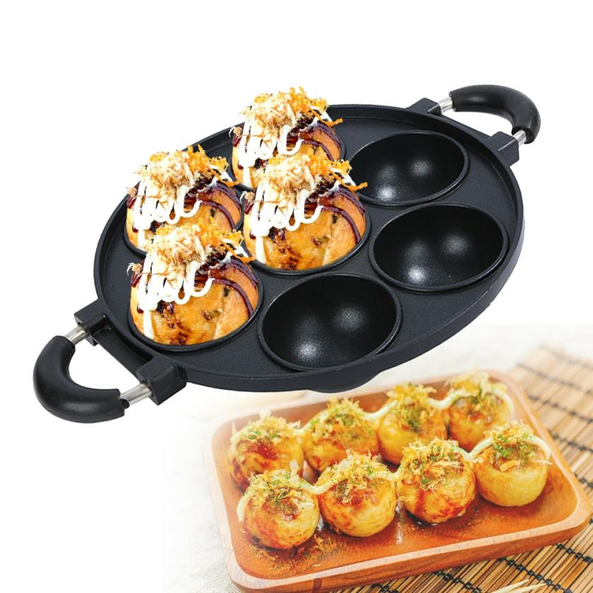 Tableware And Kitchenware | 7 Hole Cooking Cake Pan Aluminium Alloy Omelette Pans Non-Stick Pot Housewares Tableware And Kitchenware